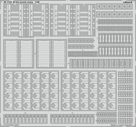 B-24J pumové závěsníky 1/48 