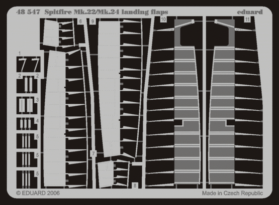 Spitfire Mk.22/Mk.24 landing flaps 1/48 