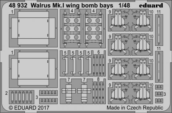 Walrus Mk.I wing bomb bays 1/48 