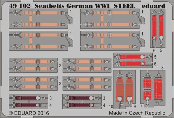 Seatbelts German WWI STEEL 1/48 