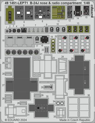 B-24J příď a prostor radisty 1/48  - 1