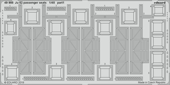 Ju 52 passenger seats 1/48  - 1
