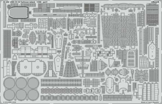 USS CV-10 Yorktown island 1/350  - 1