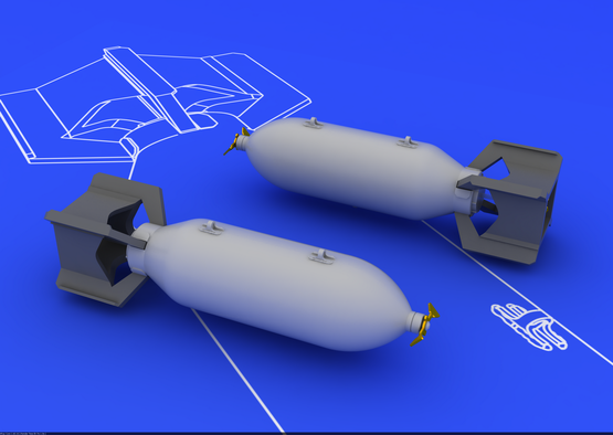 US 250lb bombs (2 pcs) 1/48  - 1