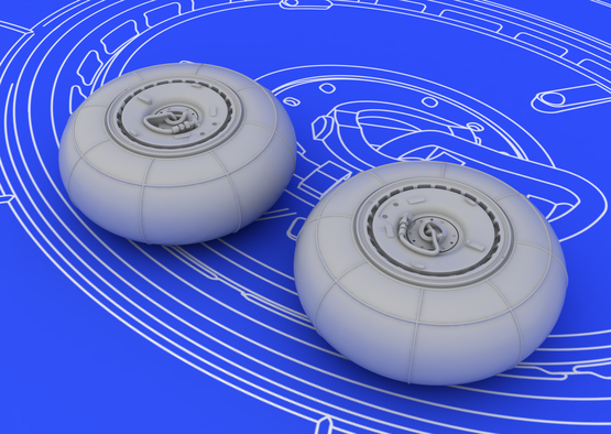 Bf 110E wheels 1/72  - 1