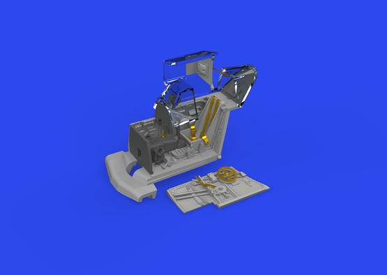 Bf 109F cockpit w/ early seat PRINT 1/72  - 1