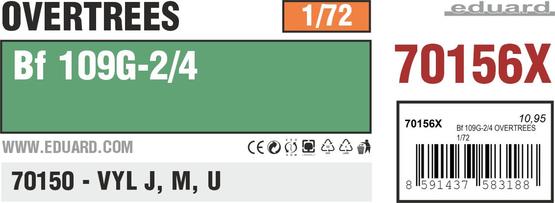 Bf 109G-2/4 OVERTREES 1/72 