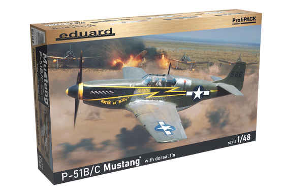 P-51B/C Mustang se záďovým stabilizátorem 1/48  - 1