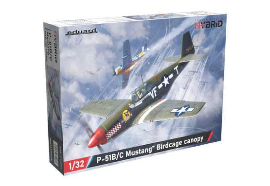 P-51B/C Mustang s překrytem kabiny Birdcage 1/32  - 1