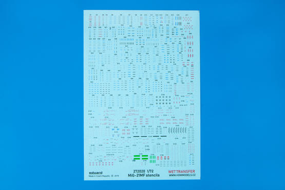 MiG-21MF stencils WET TRANSFER decals 1/72 