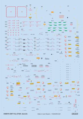 Su-27UB popisky 1/48  - 1