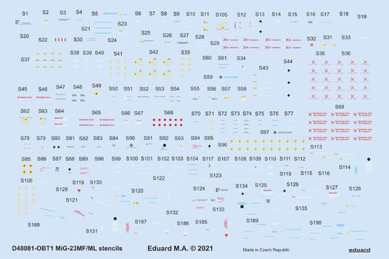 MiG-23MF/ML stencils 1/48  - 1