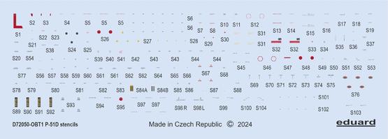 P-51D stencils 1/72 