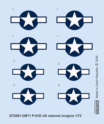 P-51D US national insignia 1/72 