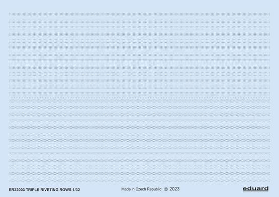Trojité řady nýtování 1/32 