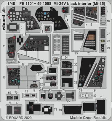 Mi-24 interior black (Mi-35) 1/48  - 1