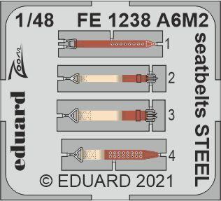 A6M2 seatbelts STEEL 1/48 