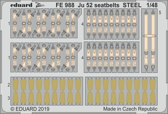 Ju 52 seatbelts STEEL 1/48 