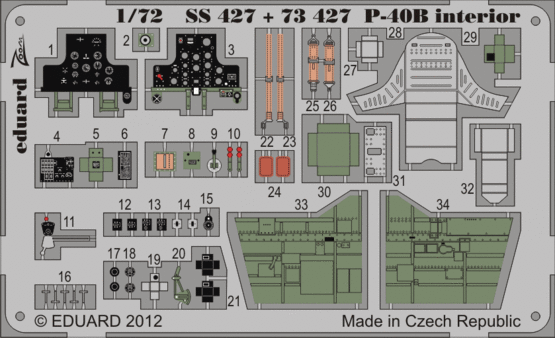 P-40B interior S.A. 1/72 