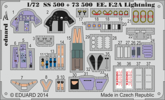 EE F.2A Lightning interior S.A. 1/72 