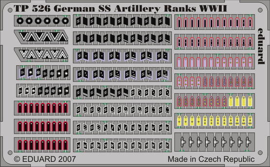 German SS Artilery Ranks WWII 1/35 