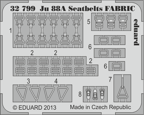 Ju 88A seatbelts FABRIC 1/32  - 2