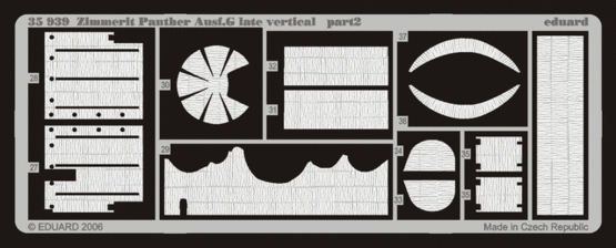 Zimmerit Panther Ausf.G late vertical 1/35  - 2
