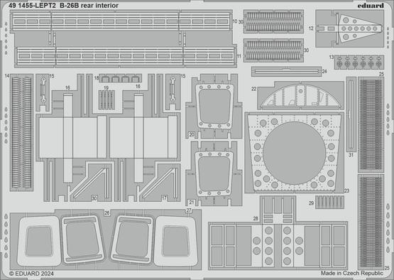 B-26B interiér zadní části trupu 1/48  - 2