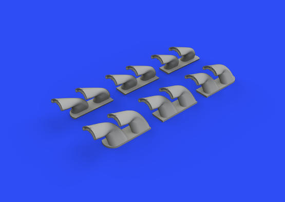 P-40 exhaust stacks fishtail 1/32  - 2