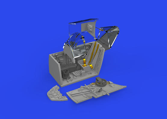 Bf 109F cockpit w/ early seat PRINT 1/48  - 2