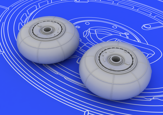 Bf 110E wheels 1/72  - 2