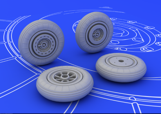 MiG-15 wheels 1/72  - 2