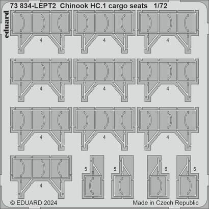 Chinook HC.1 sedačky v nákladovém prostoru 1/72  - 2