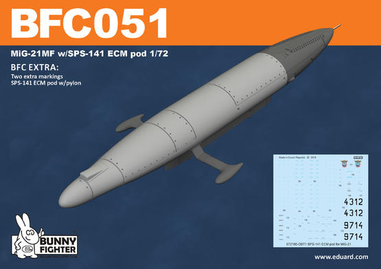 MiG-21MF w/SPS-141 ECM pod 1/72  - 2