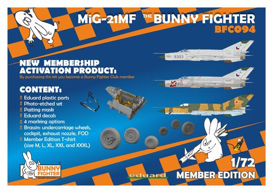 MiG-21MF Bunny Fighter + T-shirt XL 1/72  - 2