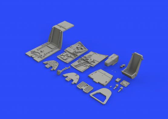 Bf 109F cockpit w/ early seat 1/48  - 3