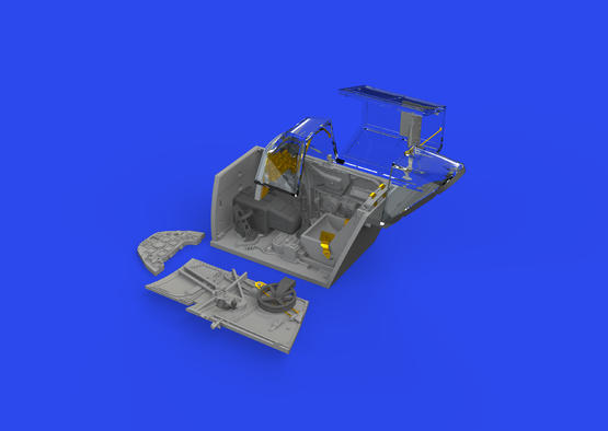 Bf 109F cockpit w/ early seat PRINT 1/48  - 3