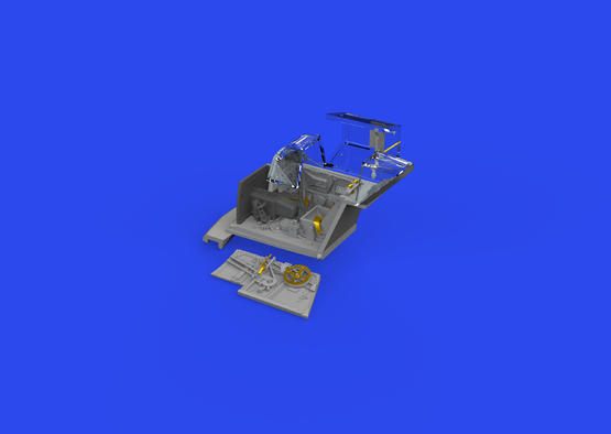 Bf 109F cockpit w/ early seat PRINT 1/72  - 3