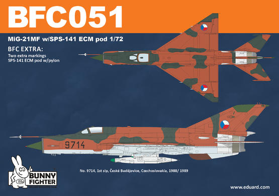 MiG-21MF w/SPS-141 ECM pod 1/72  - 3