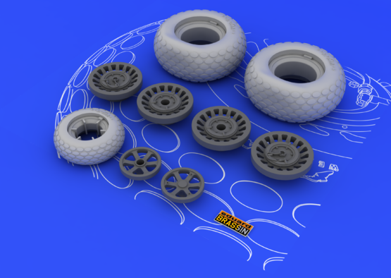 P-61 wheels 1/48  - 4