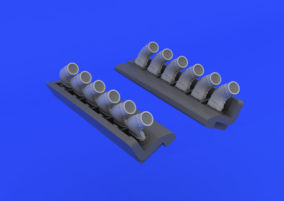 Spitfire - exhaust stacks rounded 1/48  - 4