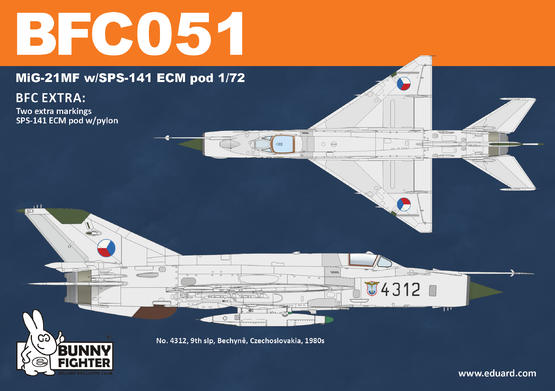 MiG-21MF w/SPS-141 ECM pod 1/72  - 4