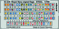 Royal Navy signal flags STEEL 1/700 